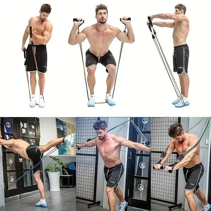 11pcs TPE Resistance Bands Set, Resistance Bands With Door Anchor, Handles, Carry Bag, Legs Ankle Straps, Exercise Bands