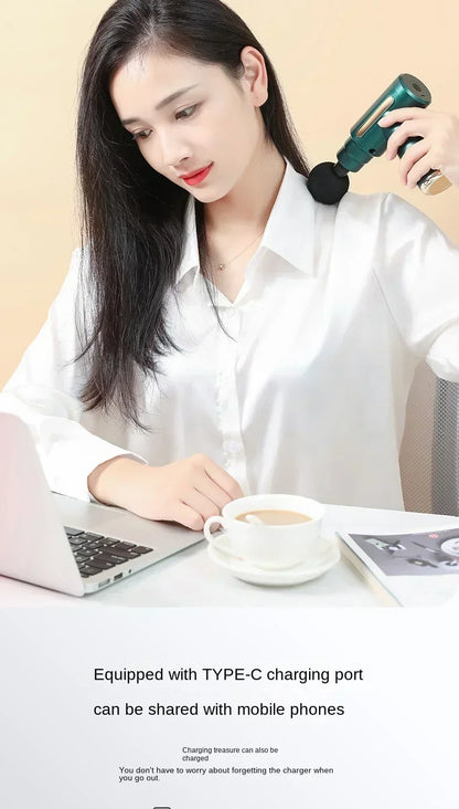 USB mini massage gun for muscle relaxation and recovery