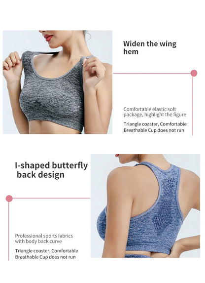 Women Sports Push Up Bra Fitness Yoga