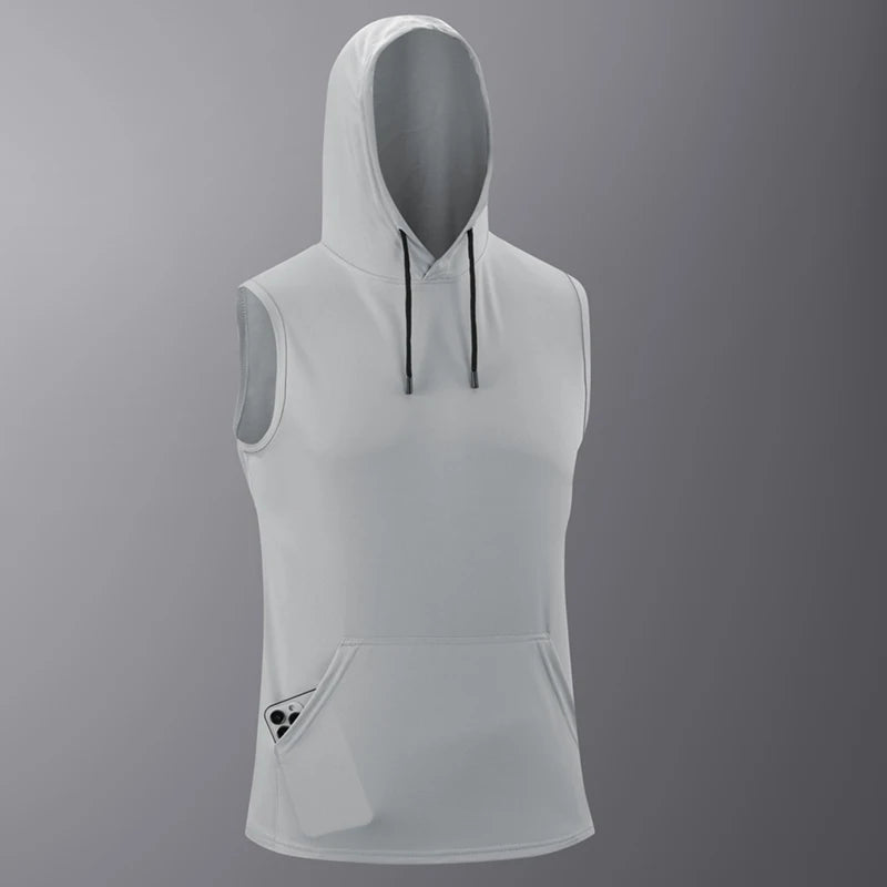 Quick-Dry Hooded Athletic Tank Top