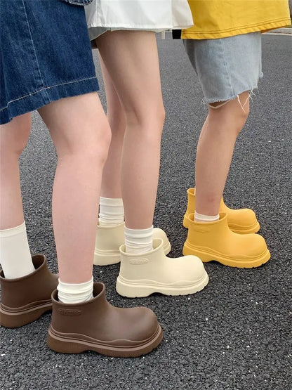 Thick Bottom Ankle Rain Boots