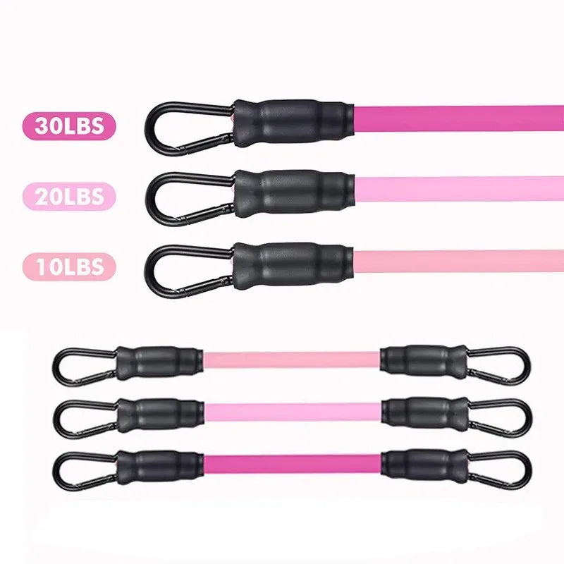 TPE resistance bands with ankle straps for leg strength and gym workouts