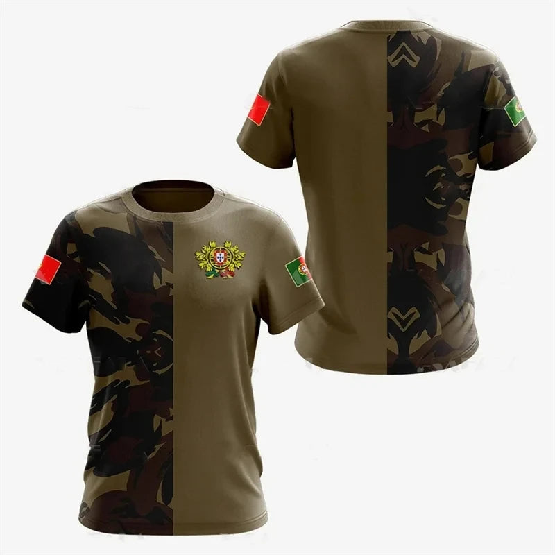 Portugal Flag 3D Graphic Tee