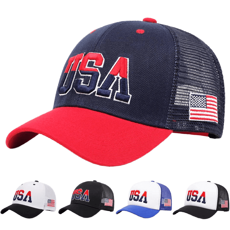American Flag Mesh Baseball Cap