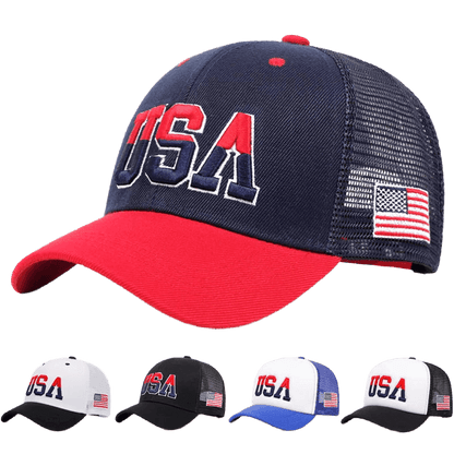 American Flag Mesh Baseball Cap
