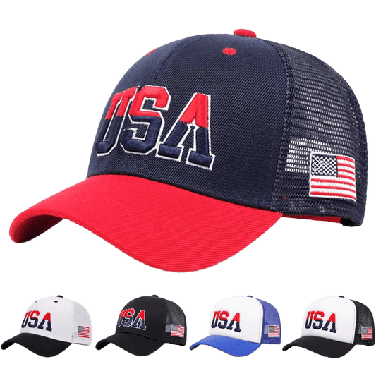 American Flag Mesh Baseball Cap
