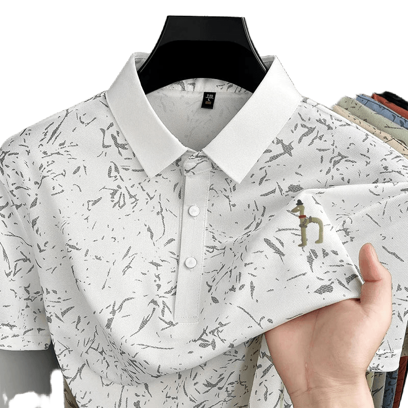Premium Geometric Printed Polo Shirt