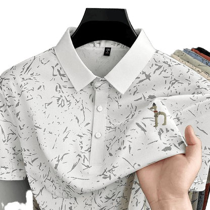 Premium Geometric Printed Polo Shirt