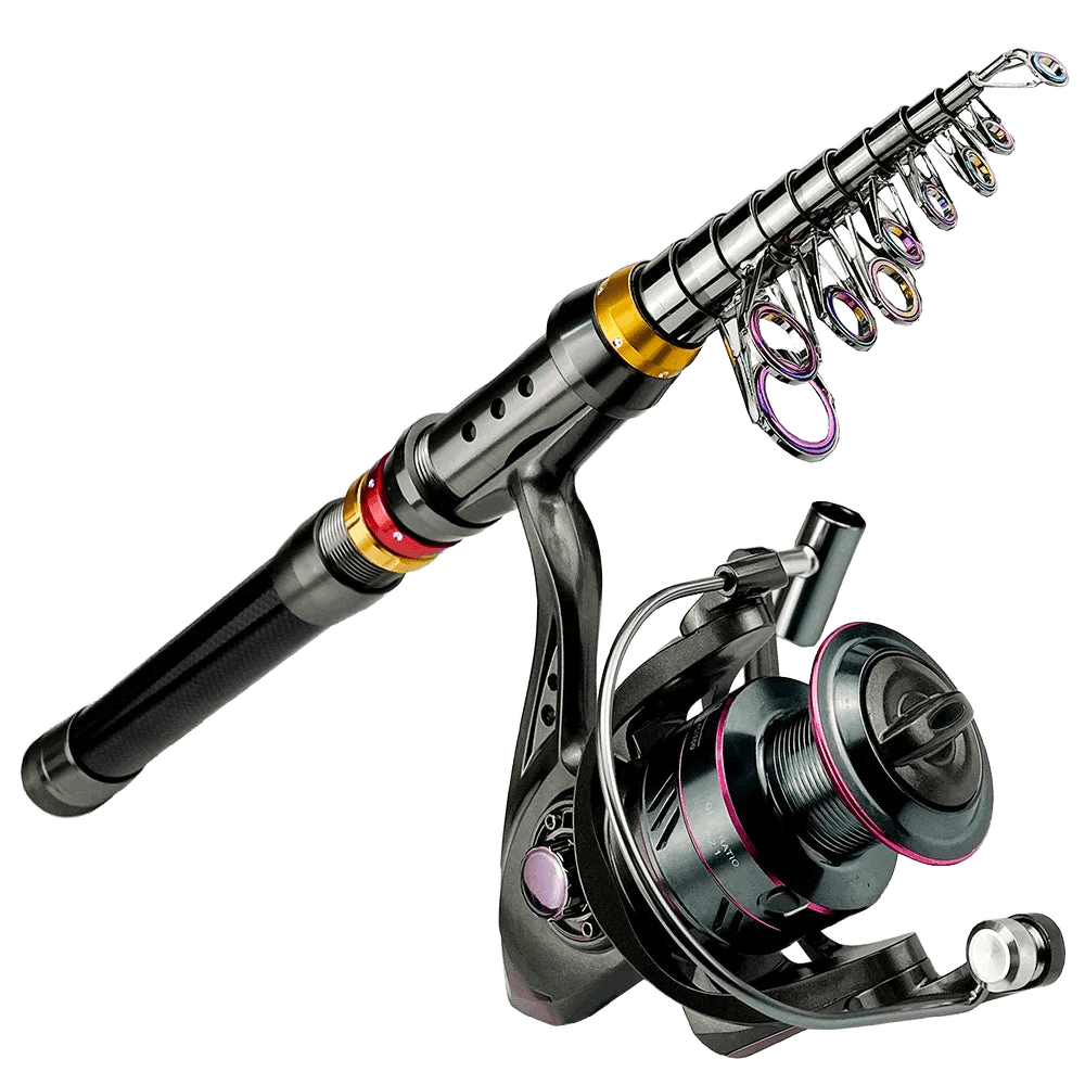 Telescopic Carbon Fishing Rod Combo