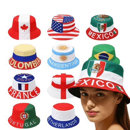 Reversible National Flag Bucket Hat