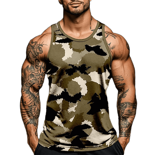 3D Camouflage Athletic Tank Top