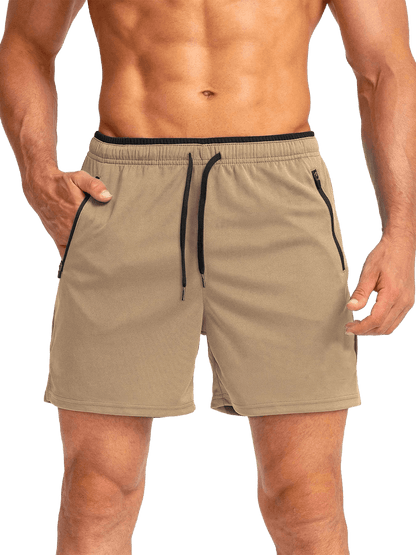 Quick-Dry Athletic Shorts with Pockets