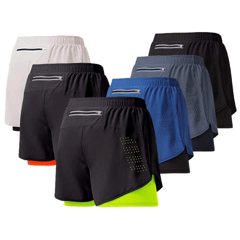 Quick-Dry Double Layer Running Shorts