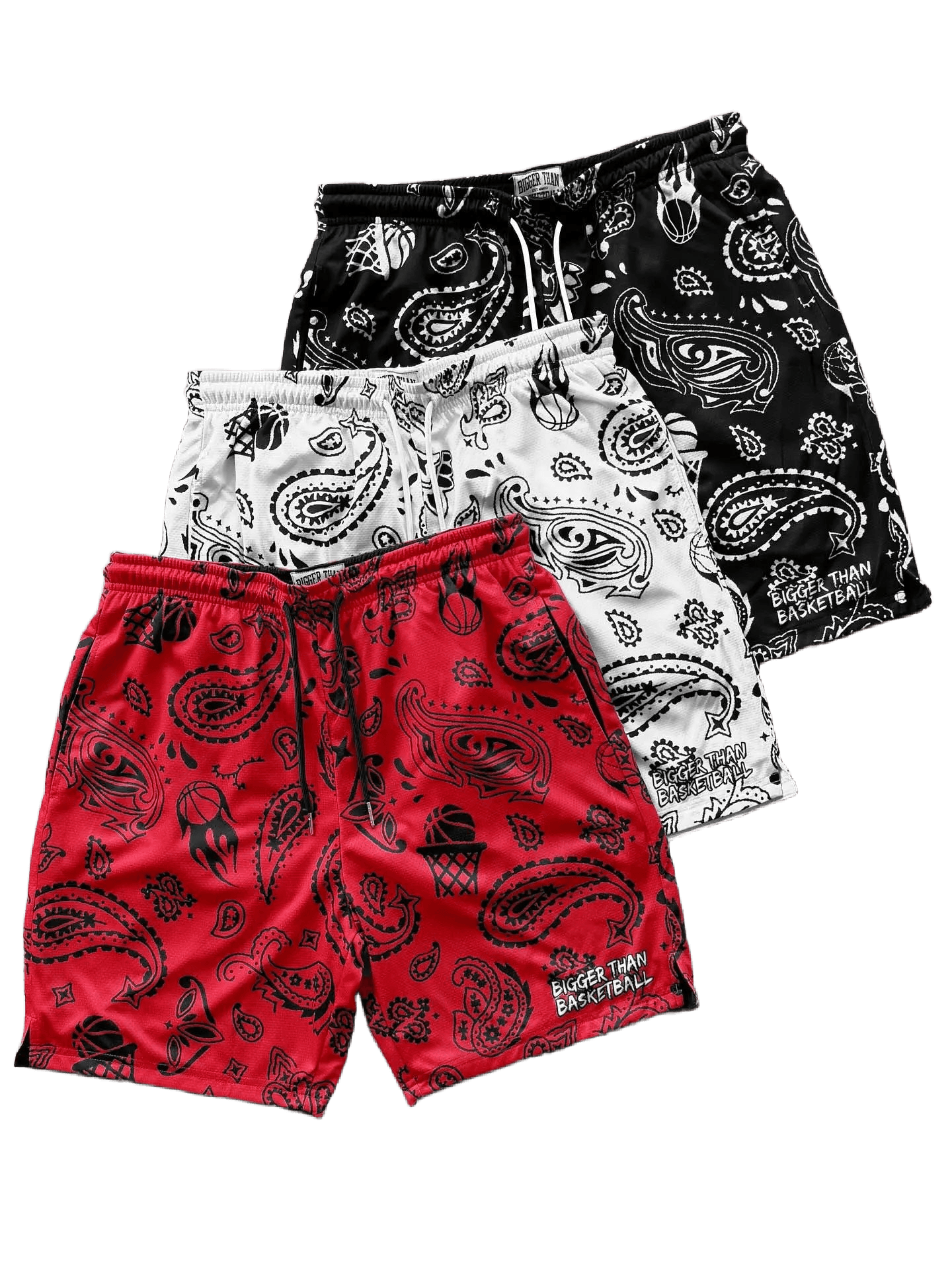 Paisley Basketball Streetwear Shorts