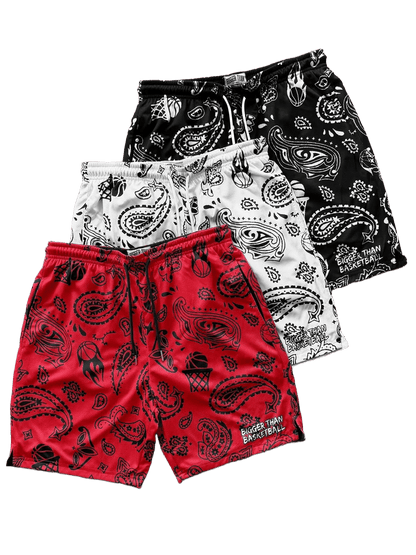 Paisley Basketball Streetwear Shorts