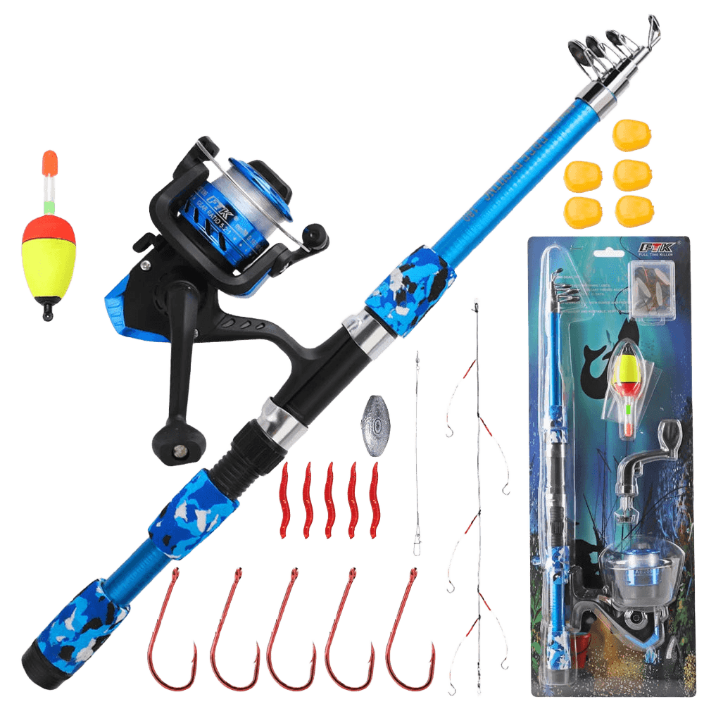 Telescopic Spinning Rod Combo Set