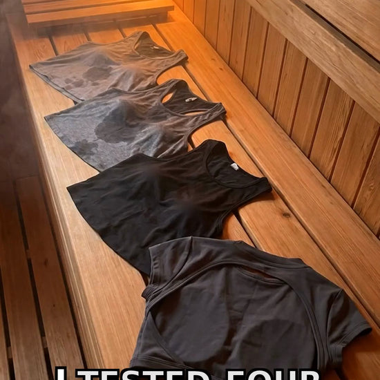 Sauna test: backless yoga crop top stays dry and breathable